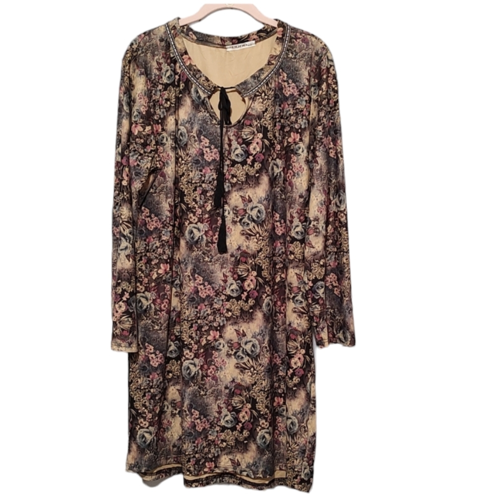 DoDo Flowered Bohemian Dress sz XXL